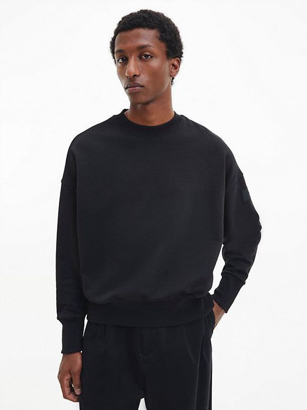 Calvin Klein USA Organic Cotton Terry Mens Sweatshirt Black 0526714-NV